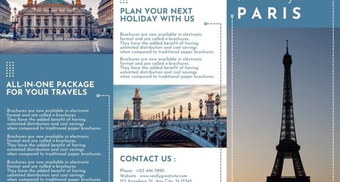 Free, printable, customizable travel brochure templates | Canva
